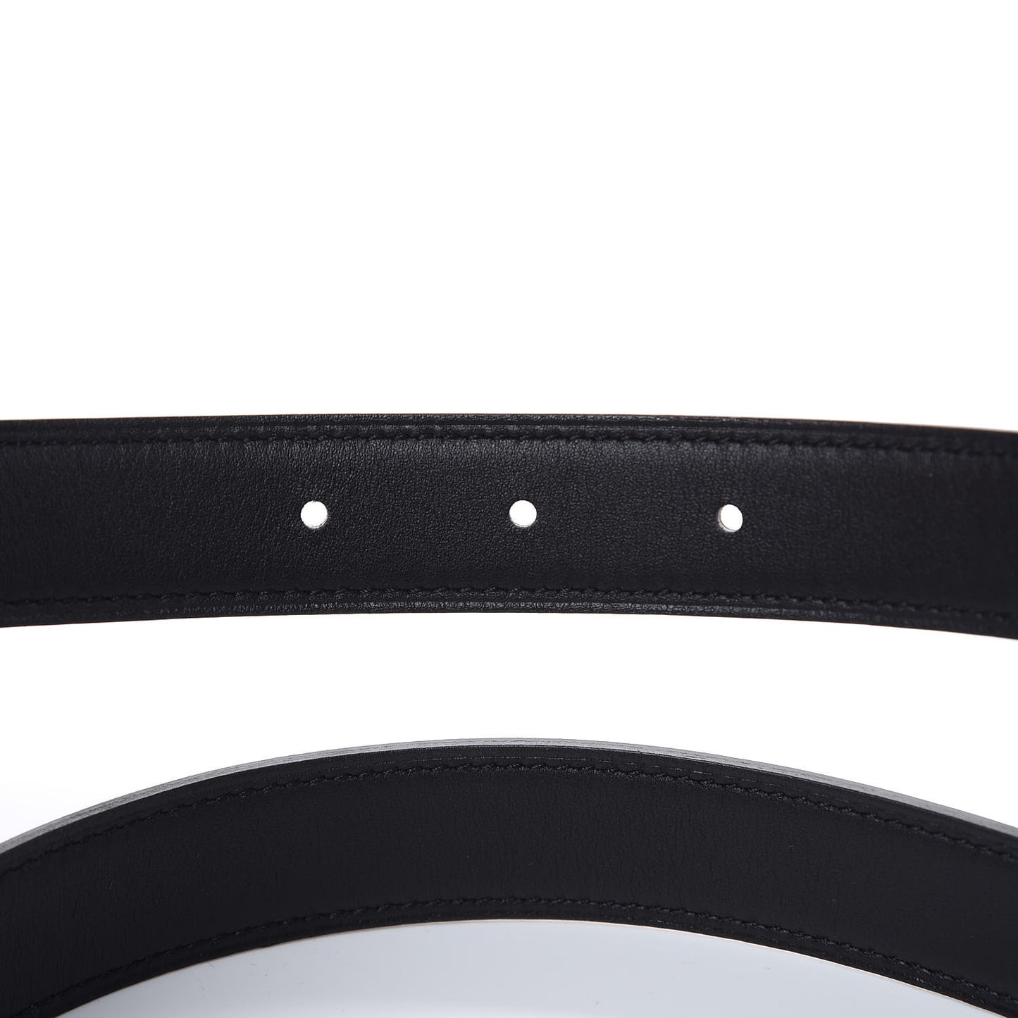 Box Epsom 24mm Mini Constance H Belt 85 Black Etoupe