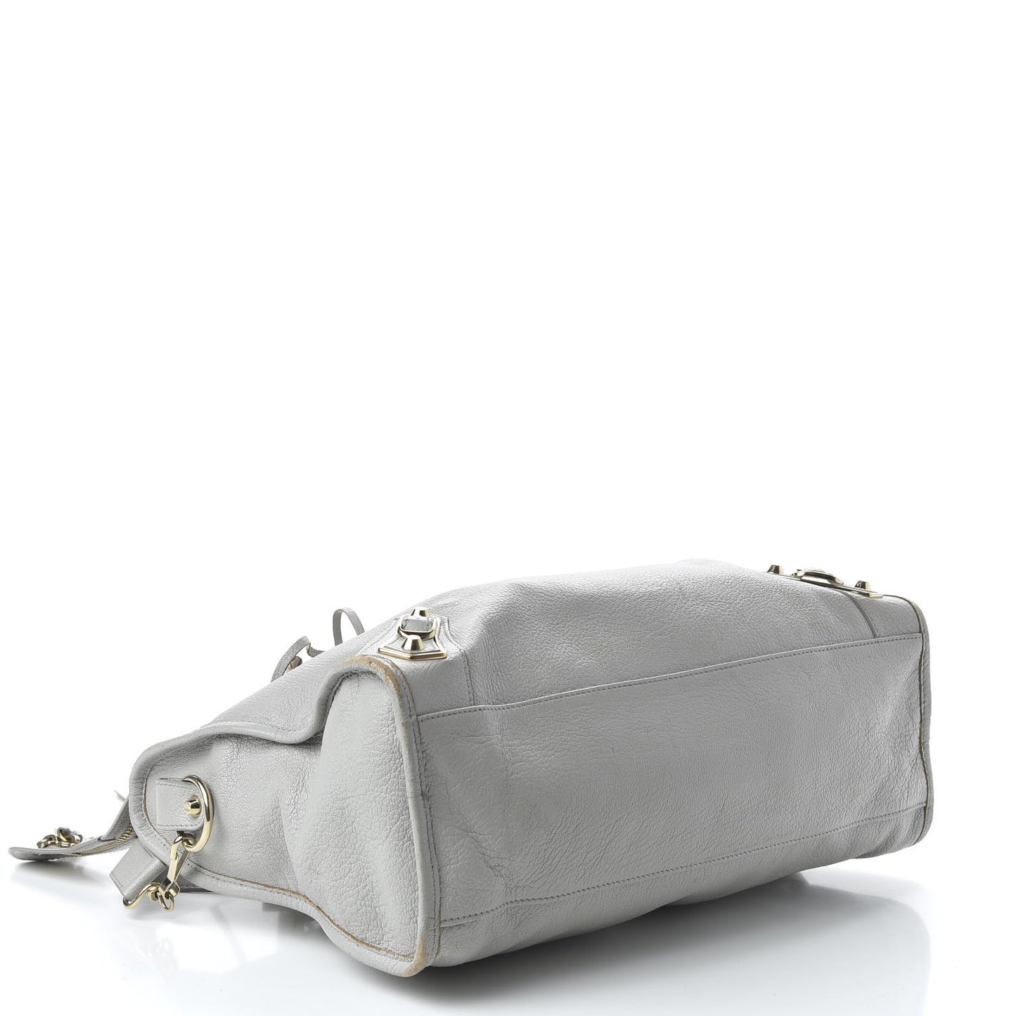 Chevre Gold Metallic Edge Hardware City Gris Perle