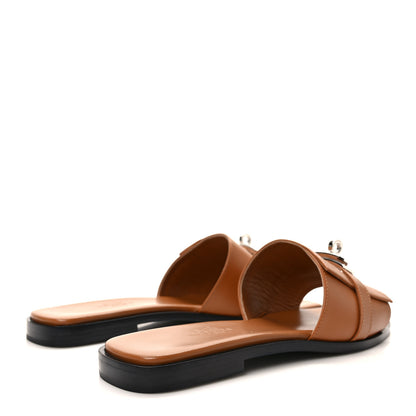 Hermes Calfskin Giulia Sandals 36.5 Naturel 4 of 8