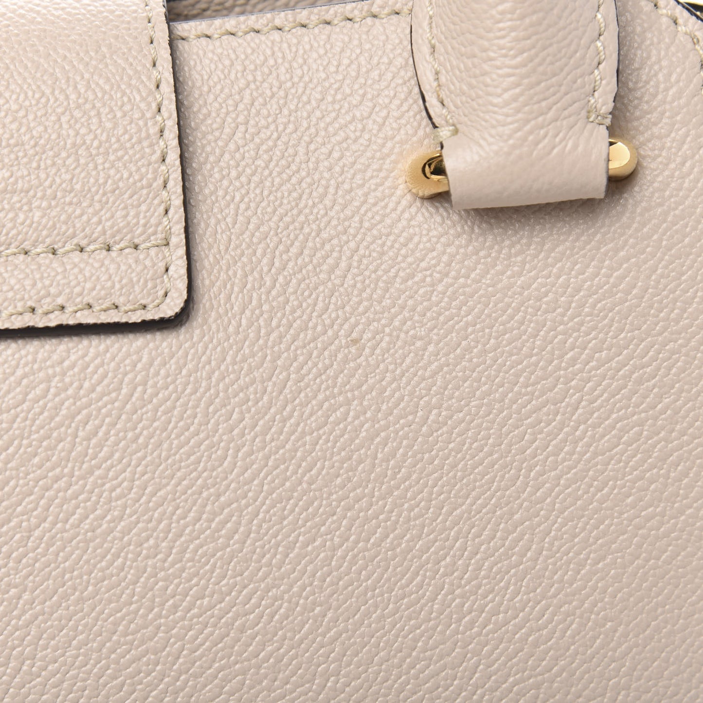 Soft Grain Calfskin Small Buckle Tote Limestone