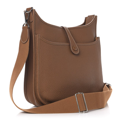 Hermes Taurillon Clemence Evelyne III PM Gold 3 of 11