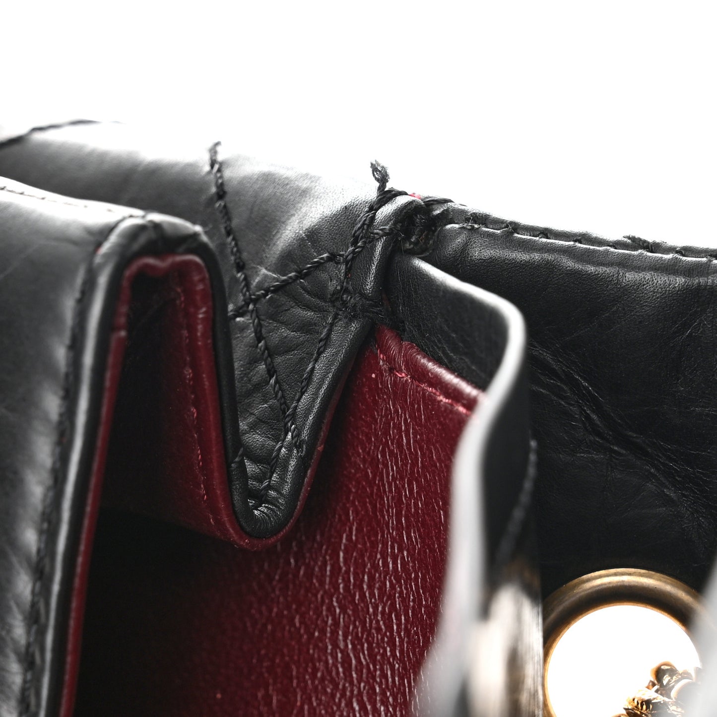 Aged Calfskin Quilted 2.55 Reissue 227 Flap Black