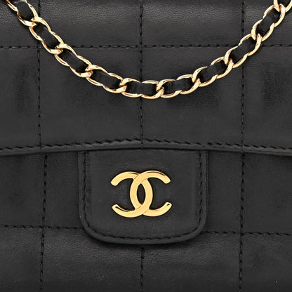 Chanel Lambskin Quilted Mini Chocolate Bar Camellia Flap Black 8 of 10