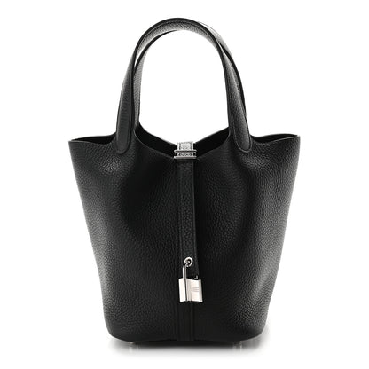 Hermes Taurillon Clemence Picotin Lock 18 PM Black 1 of 9
