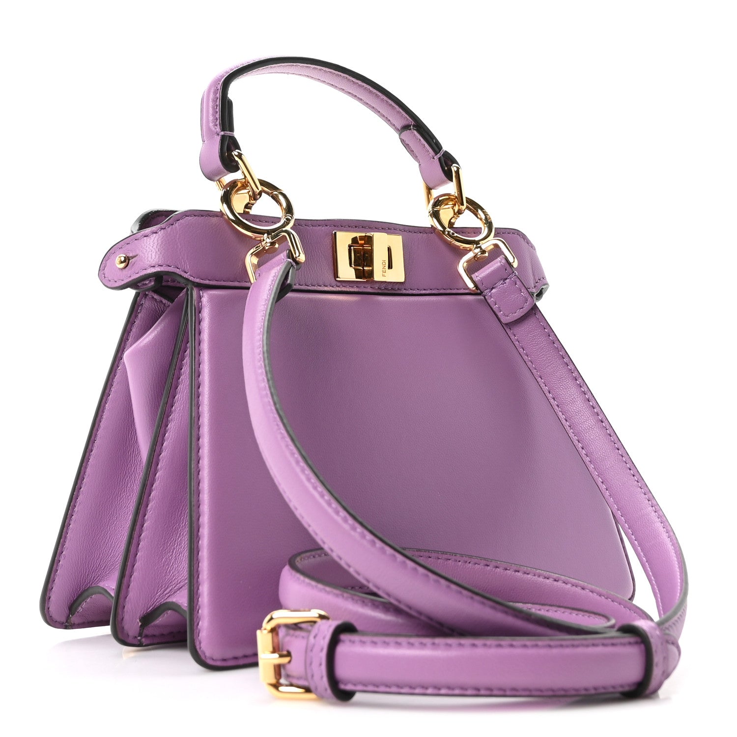 Fendi Shiny Nappa Petite Peekaboo I SEE U Satchel Gapanto Agapanto 3 of 10