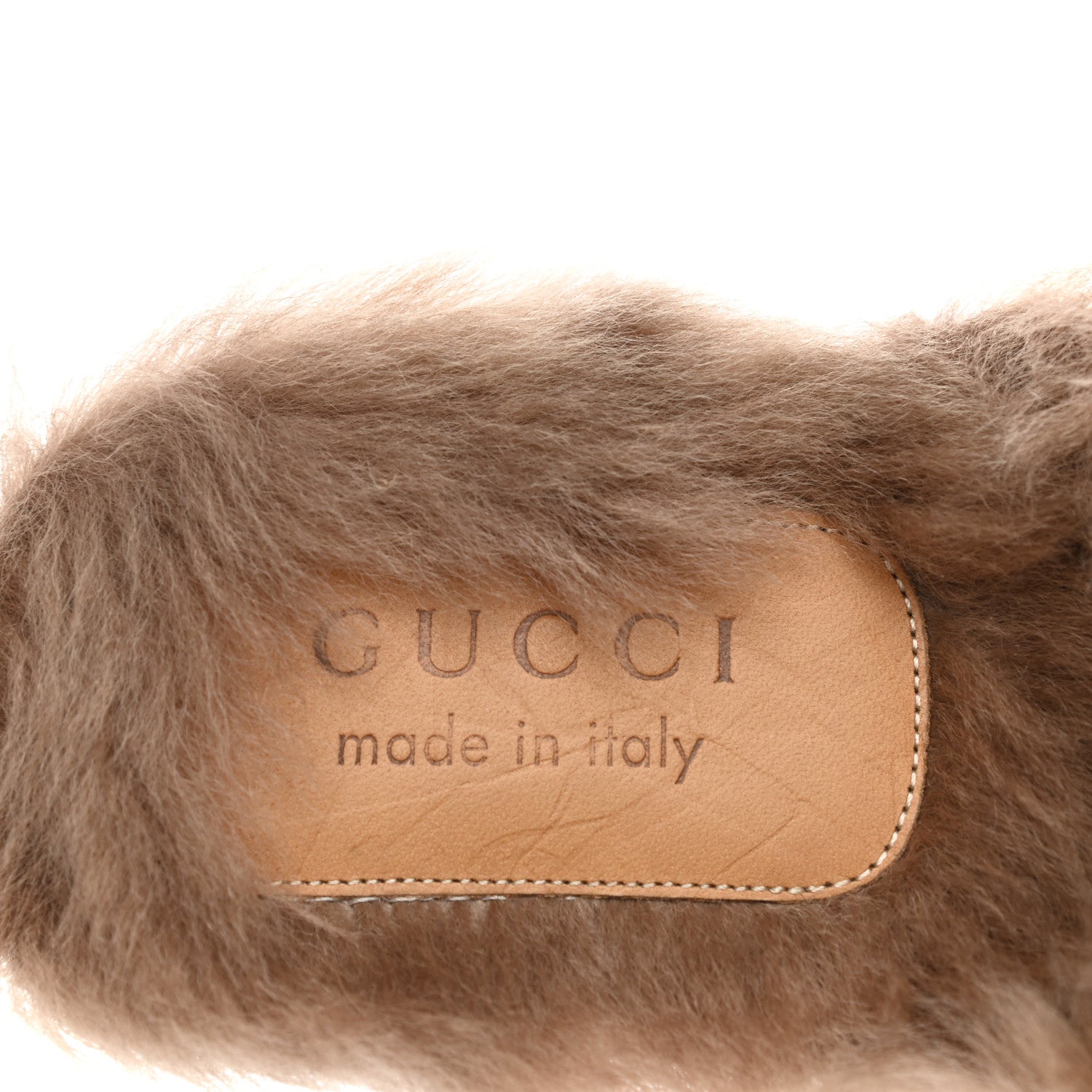 Gucci GG Monogram Fur Mens Princetown Slippers 7 Beige Ruggine Rust 10 of 10