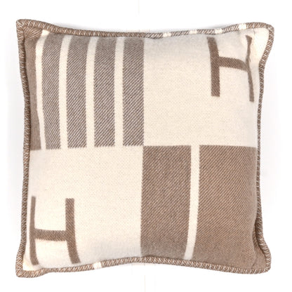 Hermes Wool Cashmere Avalon Vibration Pillow PM Ecru Naturel 2 of 3