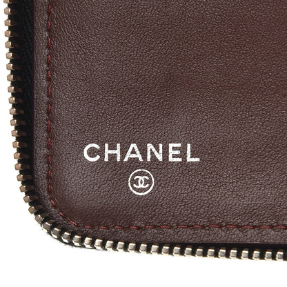 Chanel Lambskin Quilted Large Zip Around Organizer Wallet Black 6 of 10