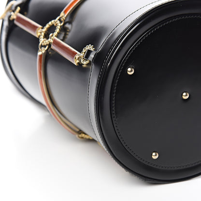 Gucci Lambskin Vinyl Enamel Mini Bucket Bag Black Ruggine 7 of 10