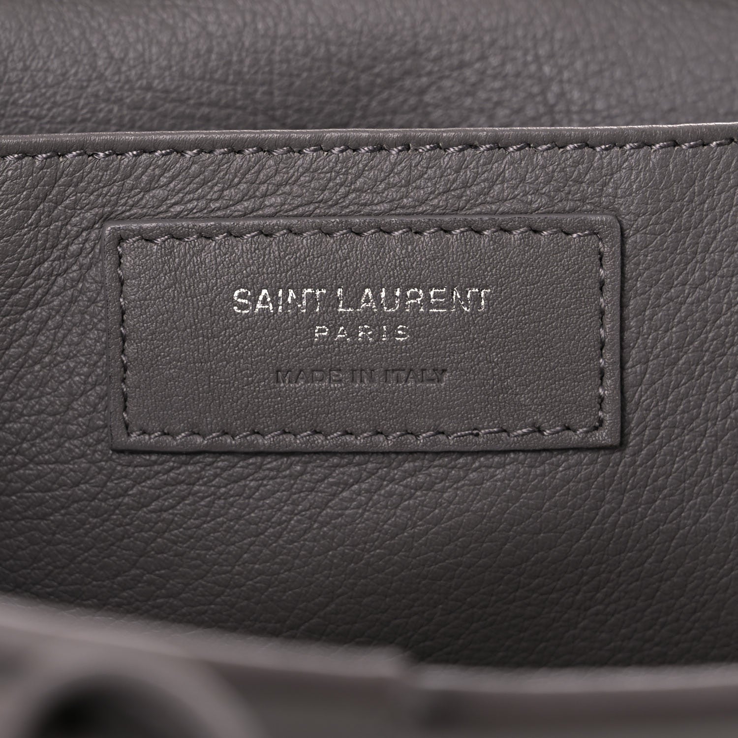 Saint Laurent Calfskin Suede Baby Monogram Downtown Cabas Grey 6 of 16