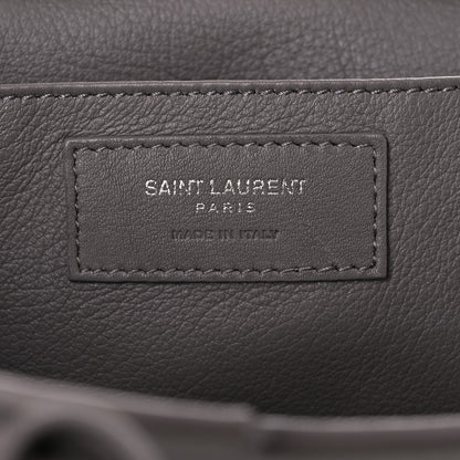 Saint Laurent Calfskin Suede Baby Monogram Downtown Cabas Grey 6 of 16