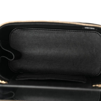 Chanel Lambskin Quilted Small Top Handle Vanity Case With Chain Black 5 of 11