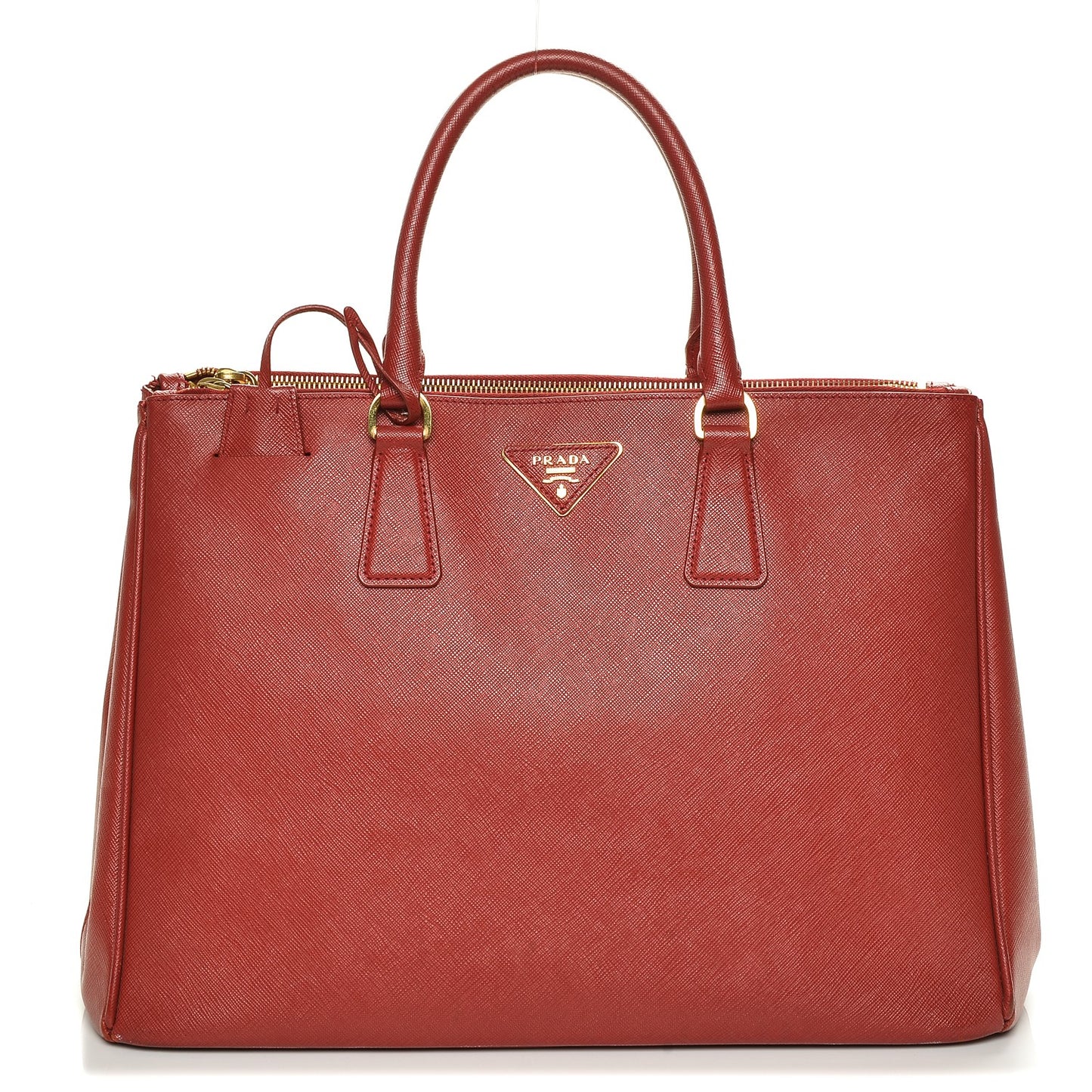 Saffiano Large Galleria Double Zip Tote Fuoco