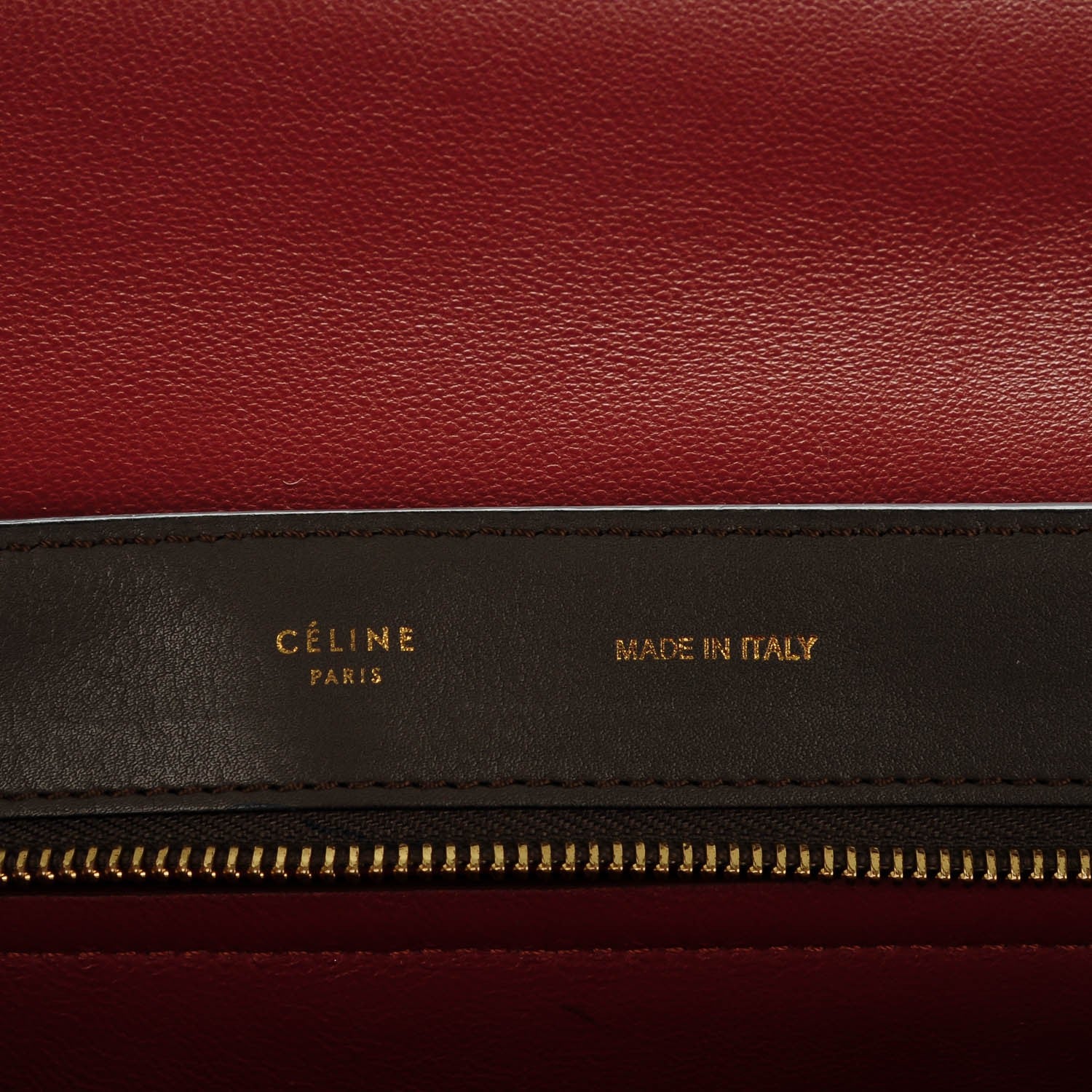 Celine Smooth Calfskin Suede Medium Tri-Color Trapeze Terracotta 5 of 8