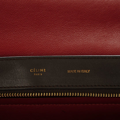 Celine Smooth Calfskin Suede Medium Tri-Color Trapeze Terracotta 5 of 8
