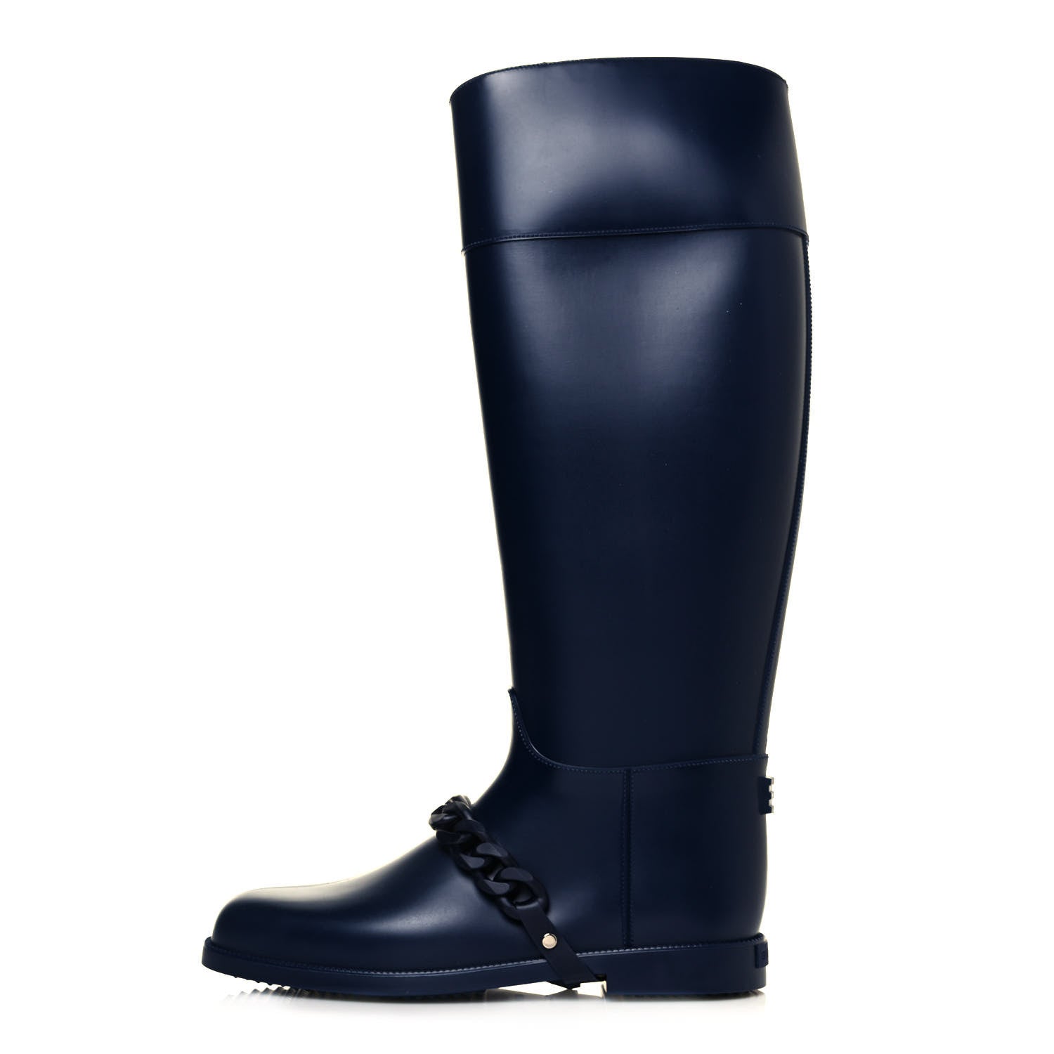 Givenchy PVC Chain Strap Rain Boots 39 Black 1 of 7