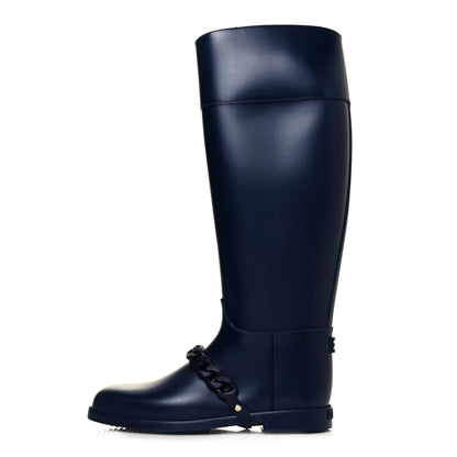 Givenchy PVC Chain Strap Rain Boots 39 Black 1 of 7