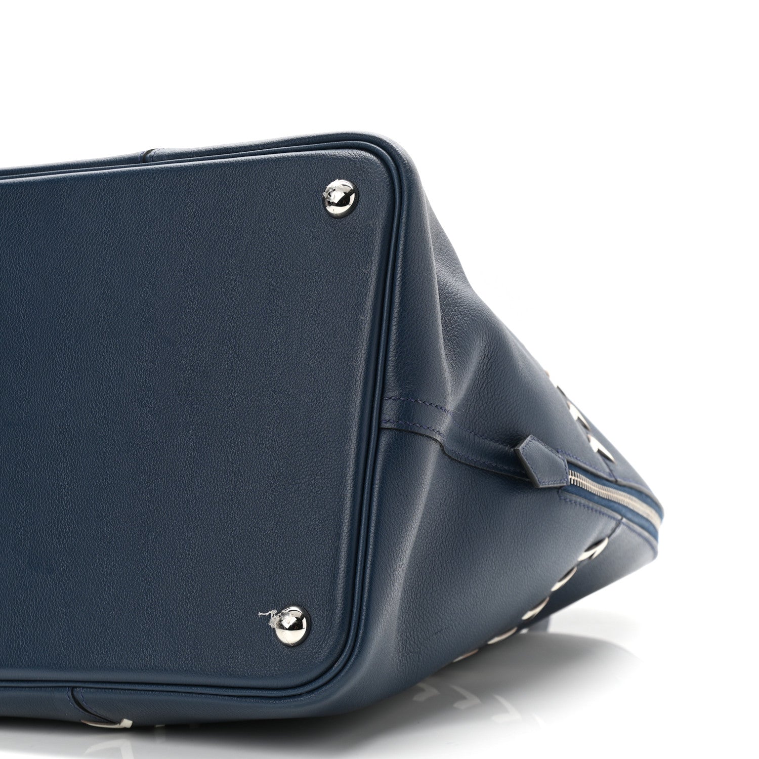 Hermes Evercolor 1923 Bolide 45 Baseball Bag Bleu De Malte Blanc 7 of 13