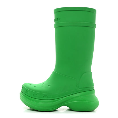 Balenciaga X CROCS Rubber Womens Rain Boots 39 Grass Green 1 of 10