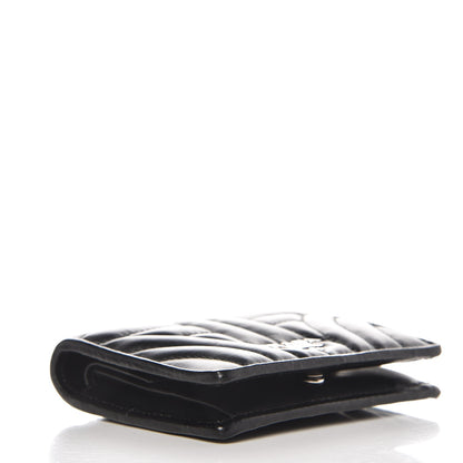 Prada Soft Calfskin Impunture Diagramme Wallet Black 4 of 7