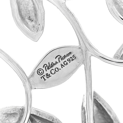 Tiffany Sterling Silver Paloma Picasso Olive Leaf Cuff Bracelet 4 of 5