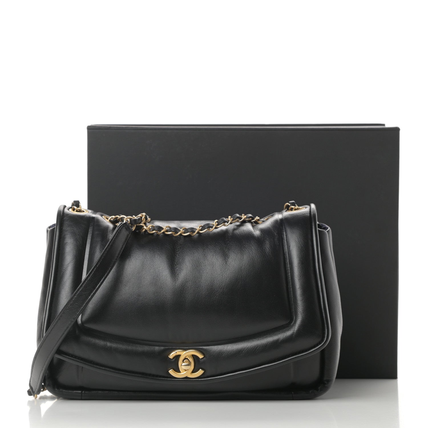 Chanel Lambskin Medium Simply Flap Black 10 of 10