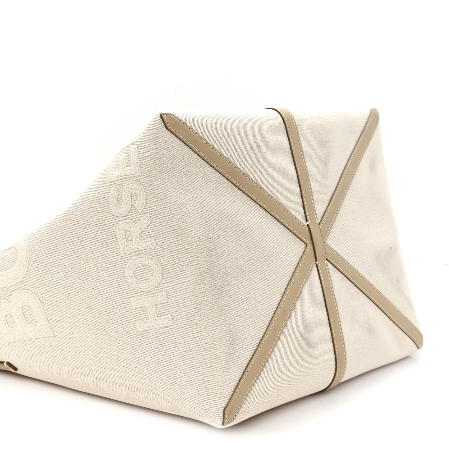 Cotton Canvas Mini Logo Horseferry Tote Bag Off White