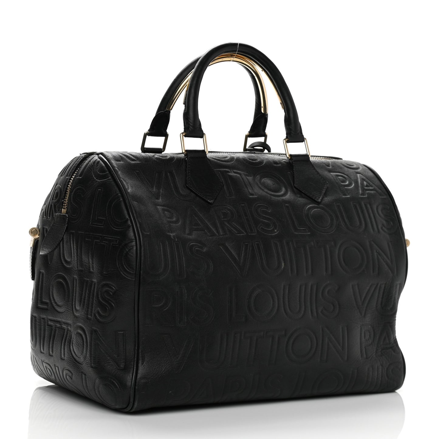 Calfskin Embossed Speedy Cube 30 Black