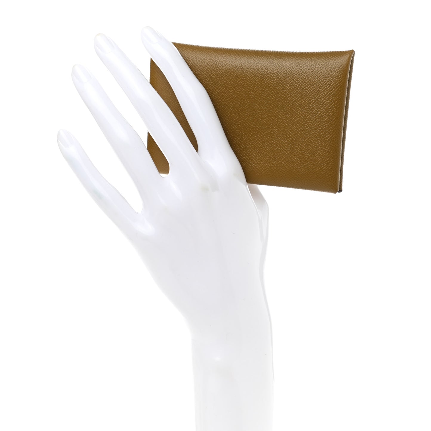 Madame Calfskin Calvi Card Case Bronze Dore