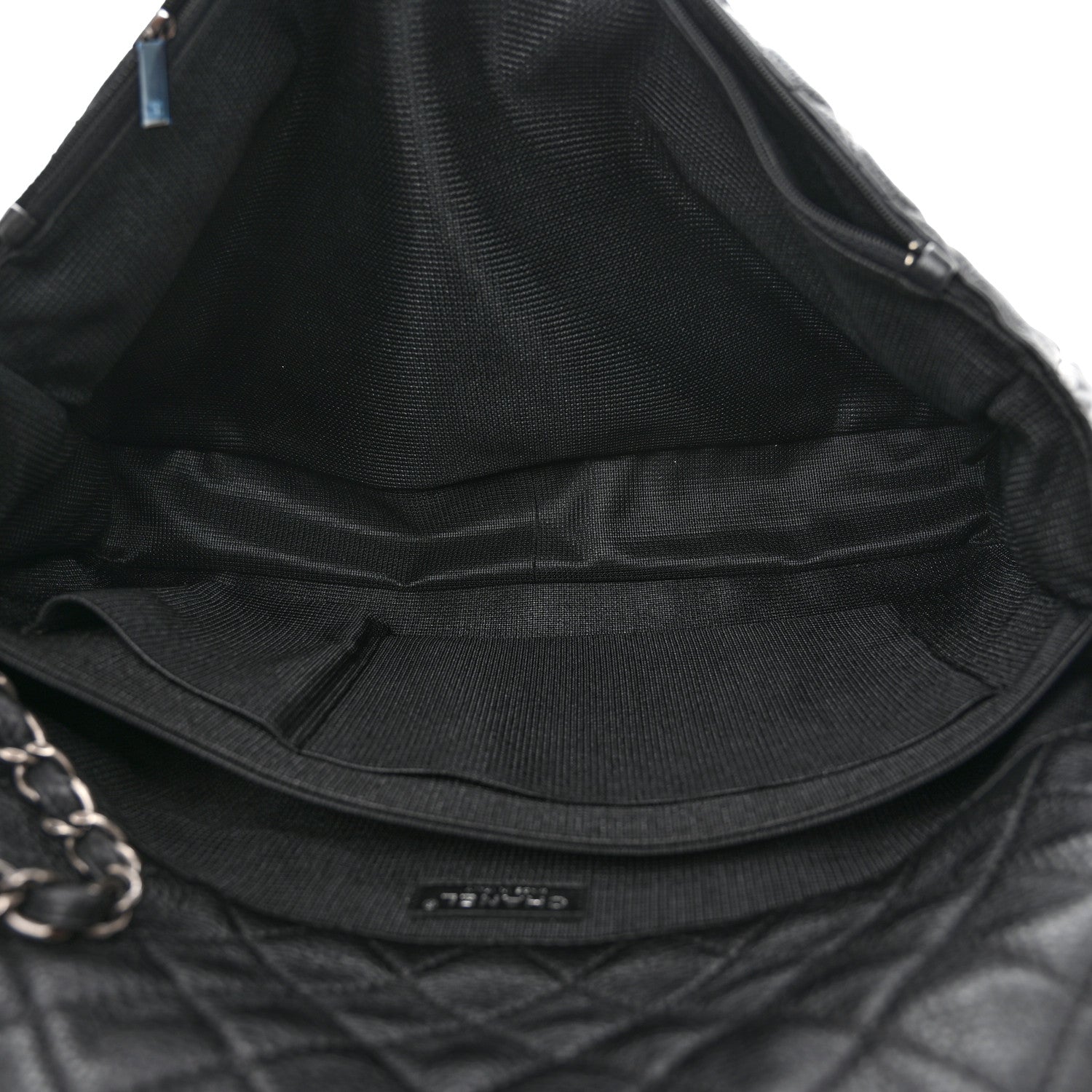 Chanel Calfskin Quilted XXL Travel Flap Bag Black 5 of 10