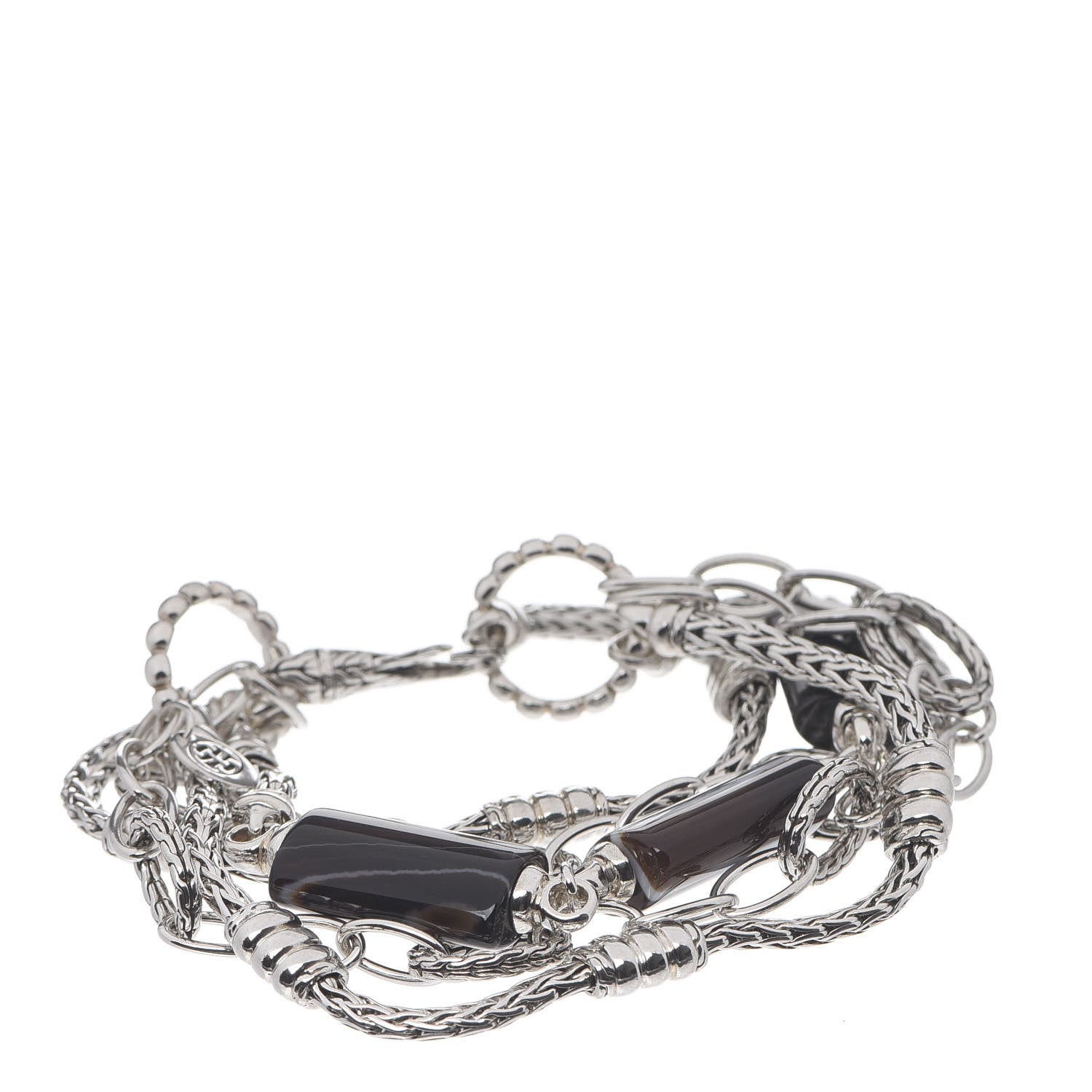 John Hardy Sterling Silver Agate Multi-Chain Bracelet 1 of 4