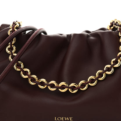Loewe Mellow Nappa Medium Donut Chain Flamenco Knot Clutch Dark Burgundy 8 of 10