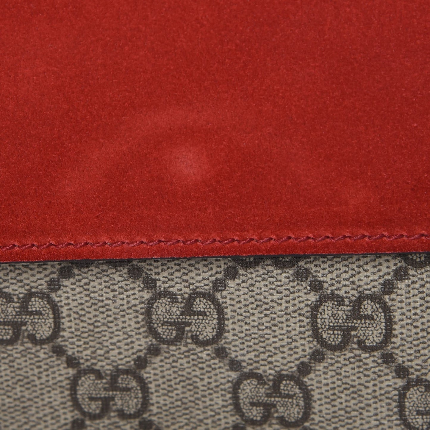 GG Supreme Monogram Mini Dionysus Shoulder Bag Hibiscus Red