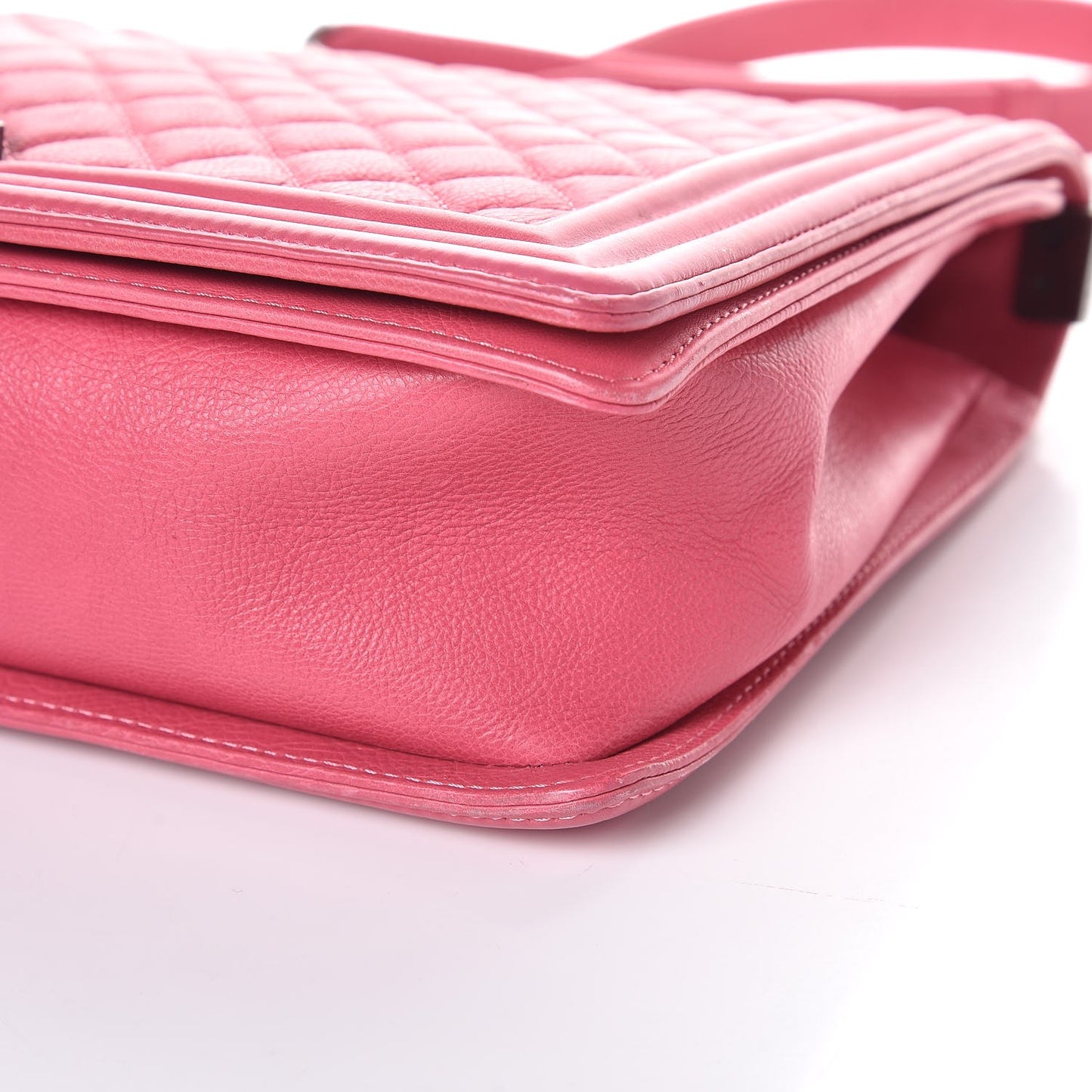 Calfskin Quilted Large Boy Flap Pink