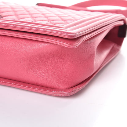 Chanel Calfskin Quilted Large Boy Flap Pink 11 of 11
