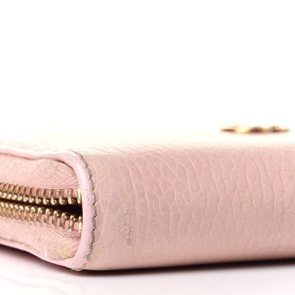 Gucci Calfskin GG Marmont Zip Around Wallet Light Pink 4 of 4