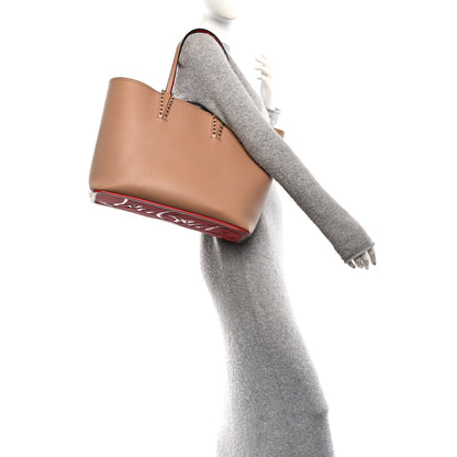 Christian Louboutin Calfskin Spikes East West Cabata Tote Nude 2 of 12