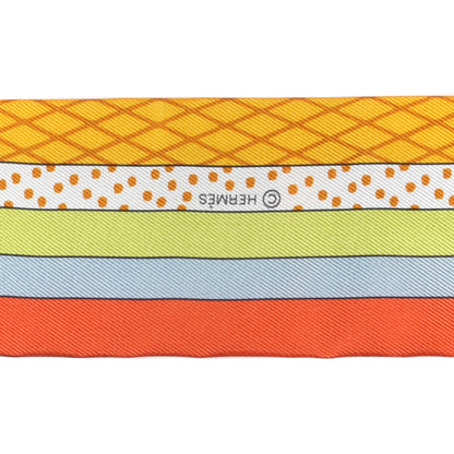 Hermes Silk Twilly Grand Theatre Nouveau Soleil Vert Fluo Multicolor 3 of 4