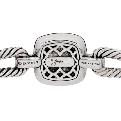 David Yurman Sterling Silver 18K Yellow Gold Diamond Albion Cable Bracelet 3 of 3