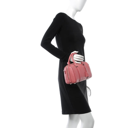 MCM Calfskin Small Essential Boston Bag Pink 3 of 15