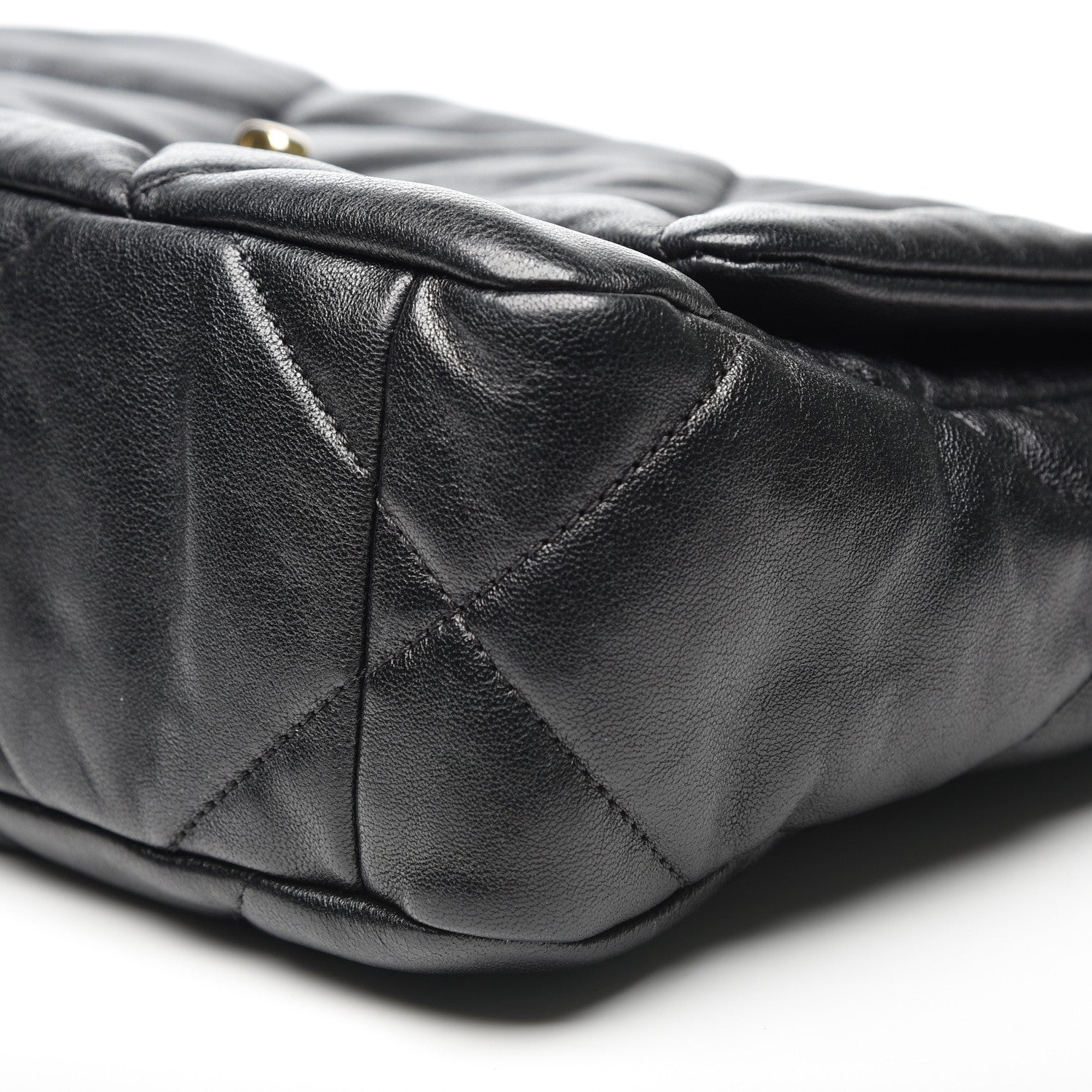 Chanel Goatskin Quilted Medium 19 Flap Black 6 of 11