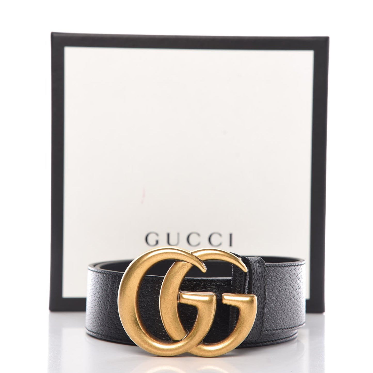 Textured Calfskin Double G 40mm Belt 85 34 Black