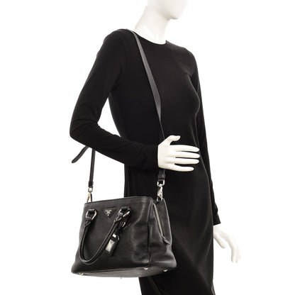 Prada Vitello Daino Tote Nero Black 2 of 10