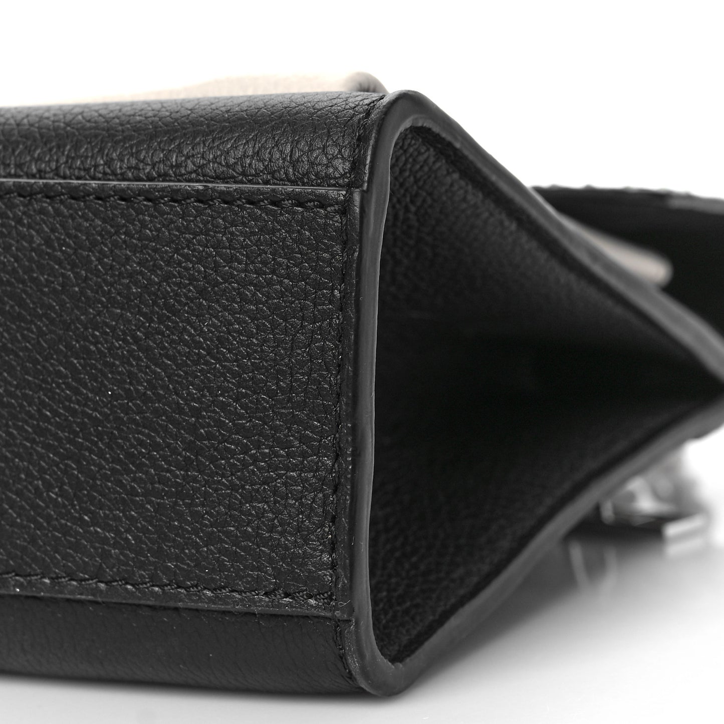 Soft Calfskin Snakeskin My Lockme Chain Bag BB Black White Beige