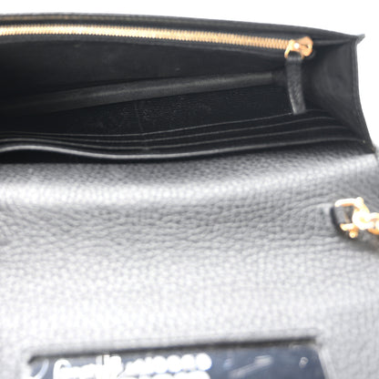 Gucci Calfskin Mini GG Marmont Chain Wallet Black 5 of 10