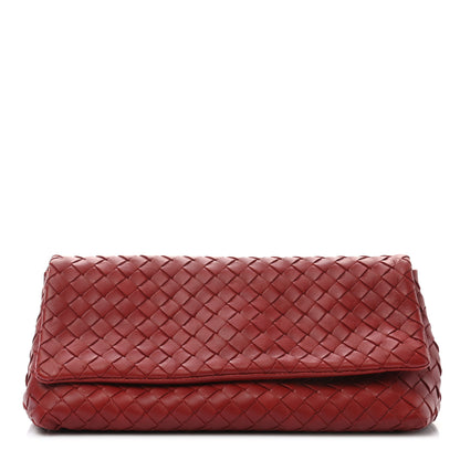 Bottega Veneta Nappa Intrecciato Cosmetic Case Red 1 of 8