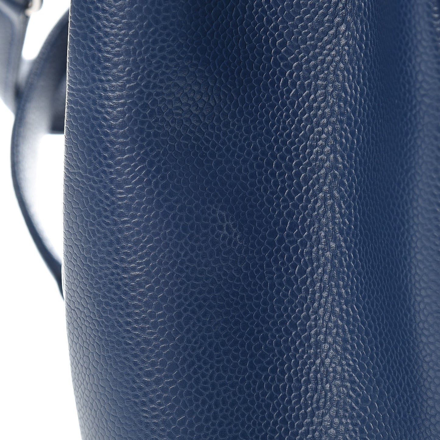 Caviar Quilted Grand Shopping Tote GST Dark Navy Blue