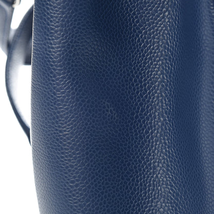 Chanel Caviar Quilted Grand Shopping Tote GST Dark Navy Blue 17 of 17
