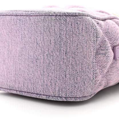 Saint Laurent denim Quilted 80's Vanity Bag Bleached Lilac 10 of 11