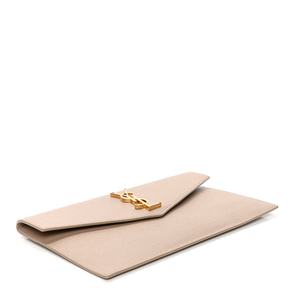 Saint Laurent Grain De Poudre Uptown Pouch Dark Beige 3 of 4